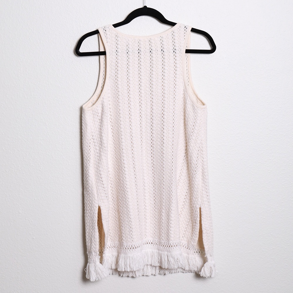 Knitted & Knotted Boho Crochet Knit Fringe Tunic - Picture 7 of 8